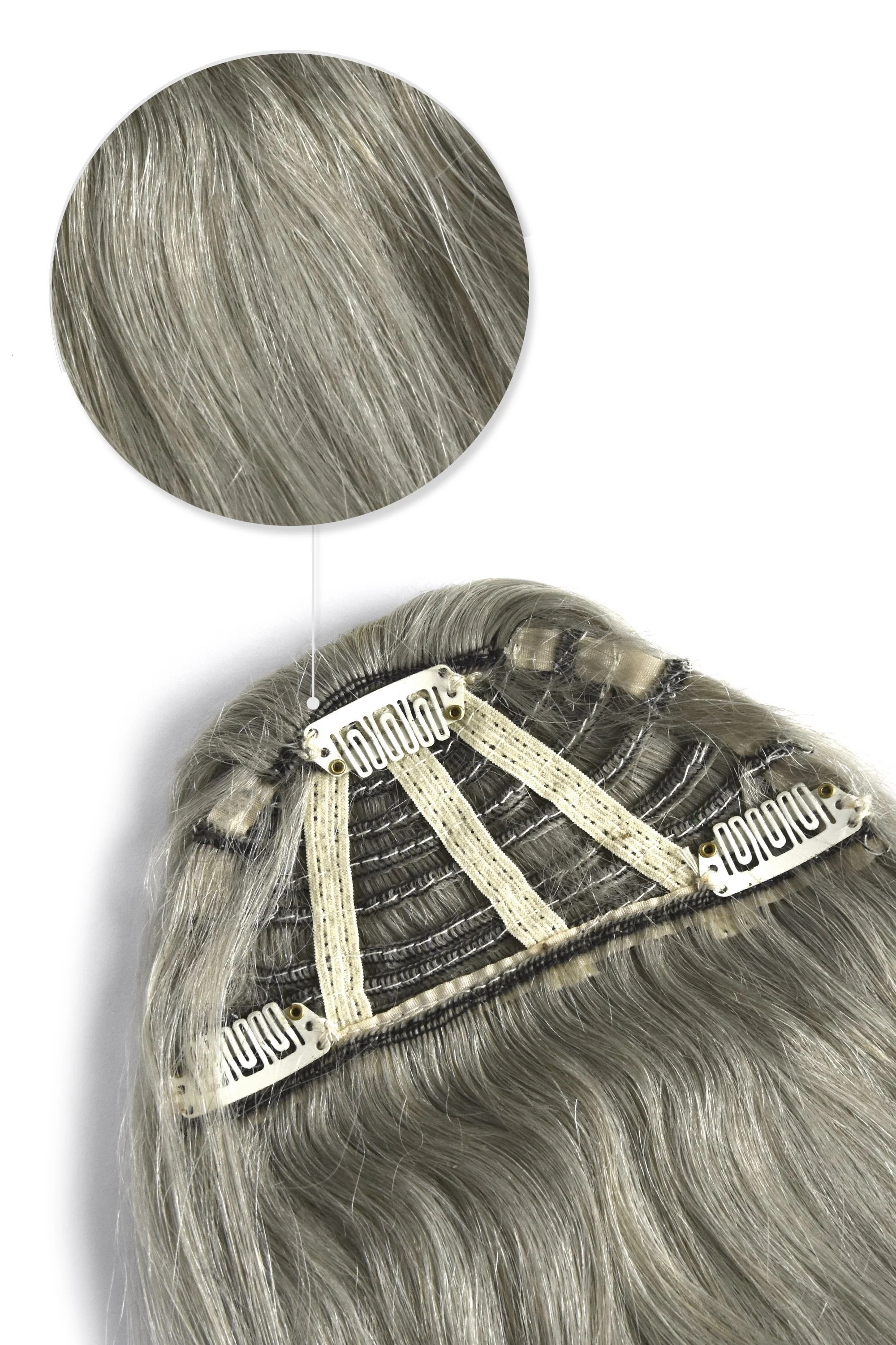Silver/Grey Clip In Fringe - Image 3