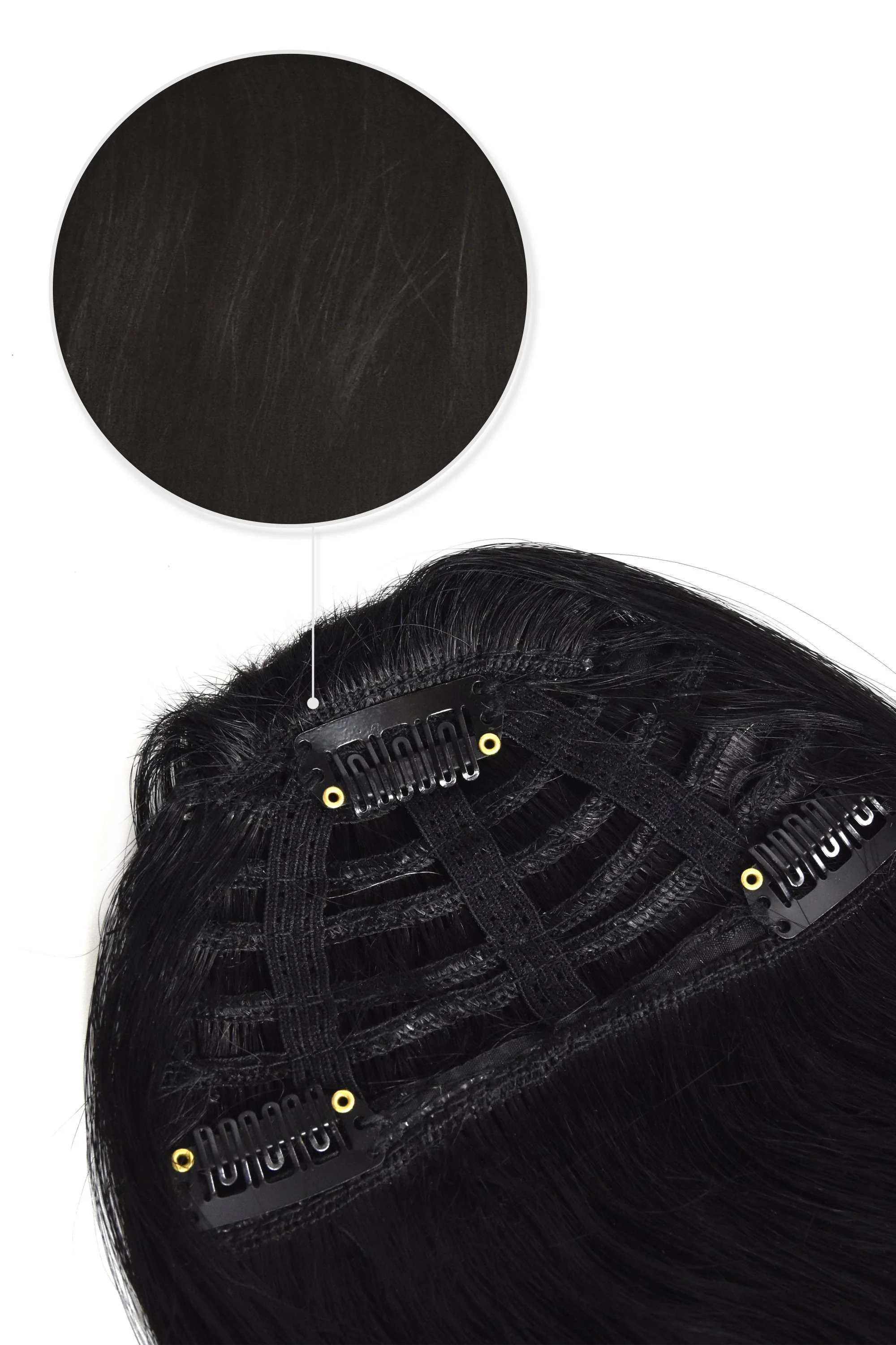 Jet Black Clip In Fringe (#1) - Image 3