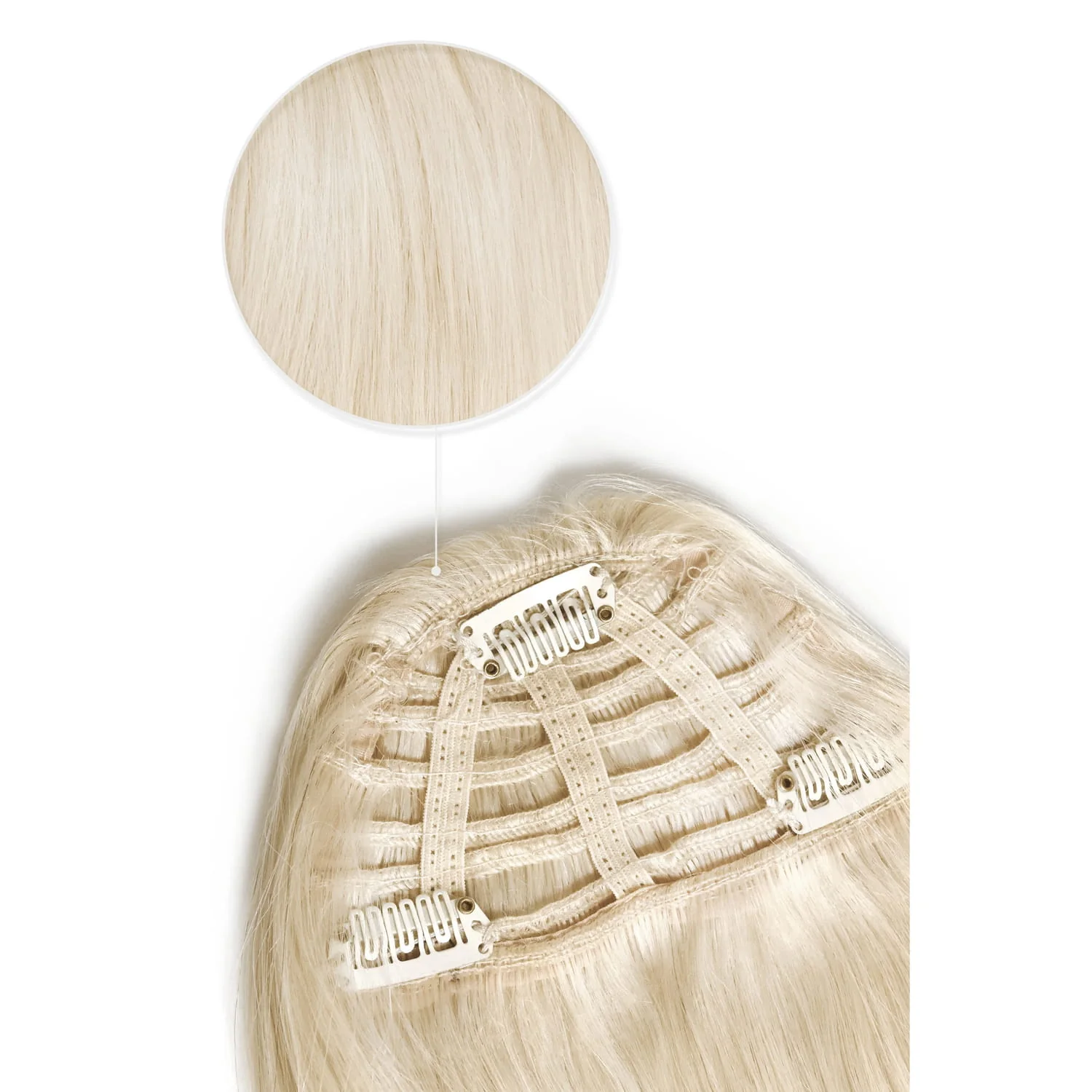 Lightest Blonde Clip In Fringe (#60) - Image 3