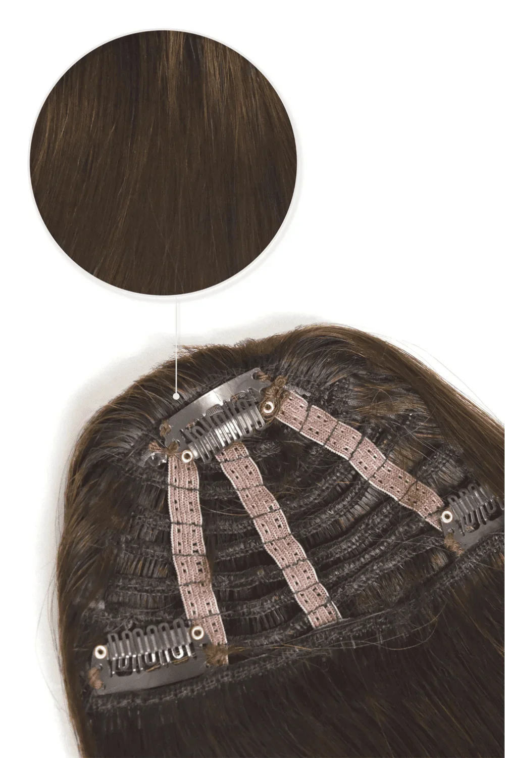 Medium Brown Clip In Fringe (#4) - Image 3