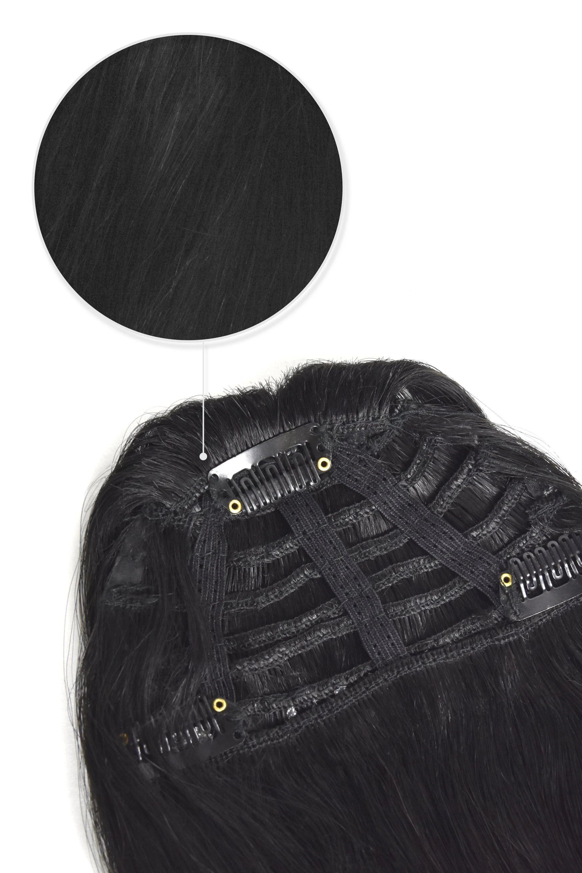 Off/Natural Black Clip In Fringe (#1B) - Image 3