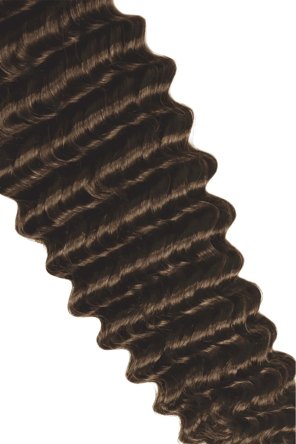 Medium Brown (#4) Curly Clip In Hair Extensions - Image 4