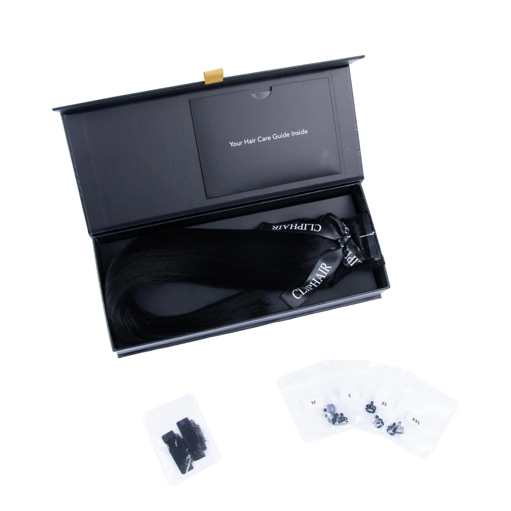 Jet Black (#1) Halo Hair Extensions - Image 4