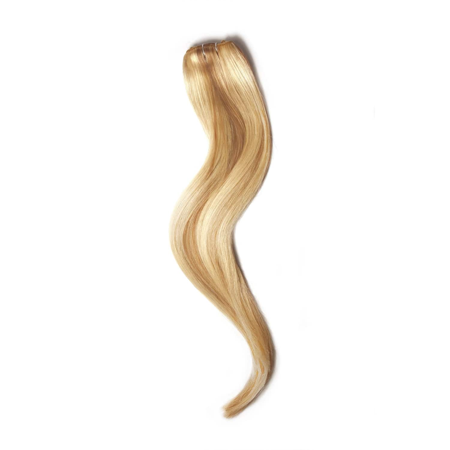 Natural Sandy Blonde (#12/16/613) One Piece Clip In Hair Extensions (Top-Up) - Image 3