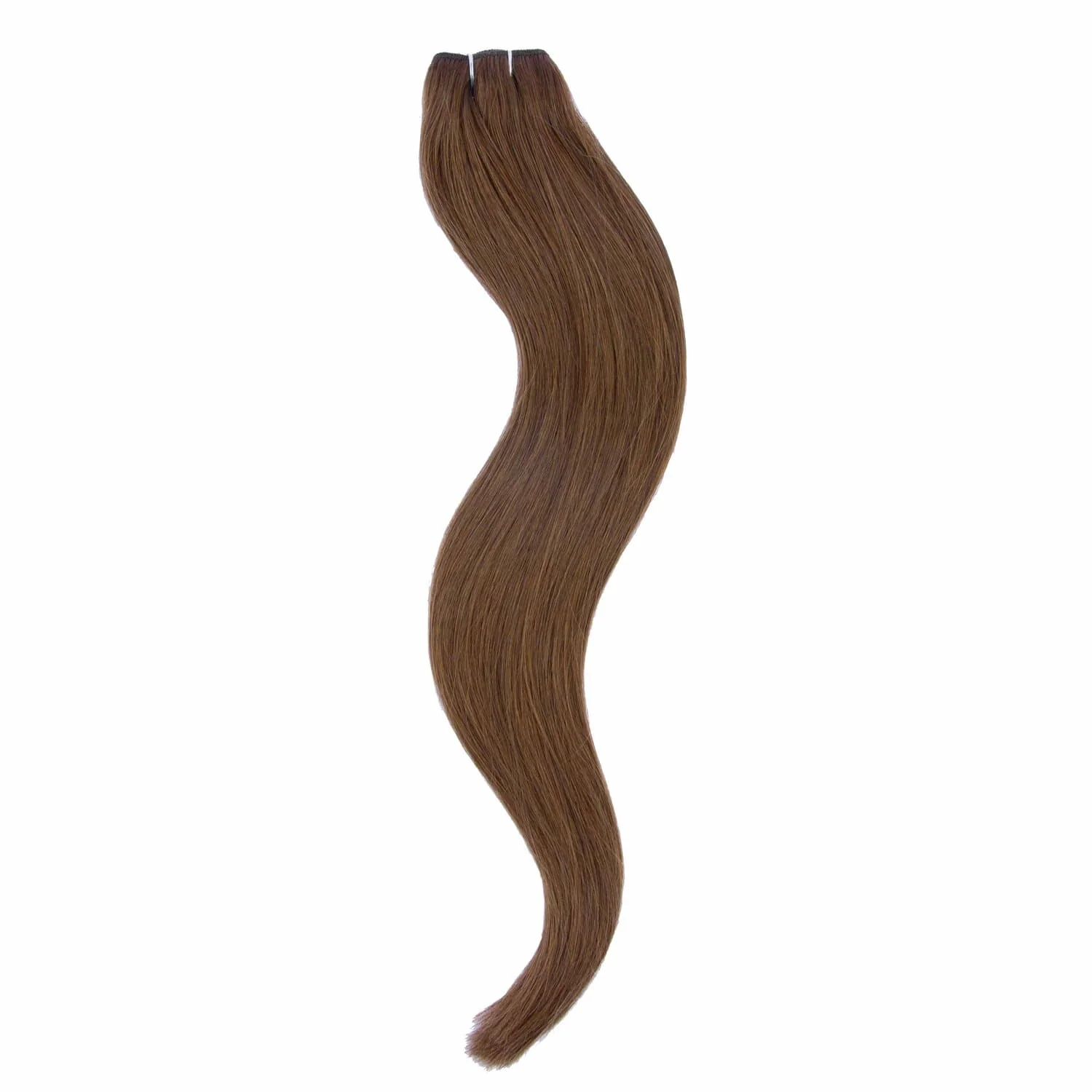 Light/Chestnut Brown (#6) One Piece Clip In Hair Extensions (Top-Up) - Image 3
