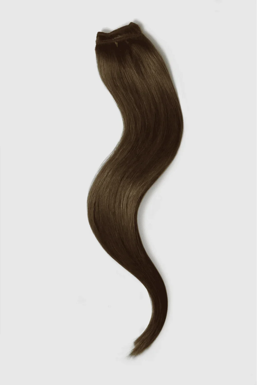 Medium Brown (#4) One Piece Clip In Hair Extensions (Top-Up) - Image 3
