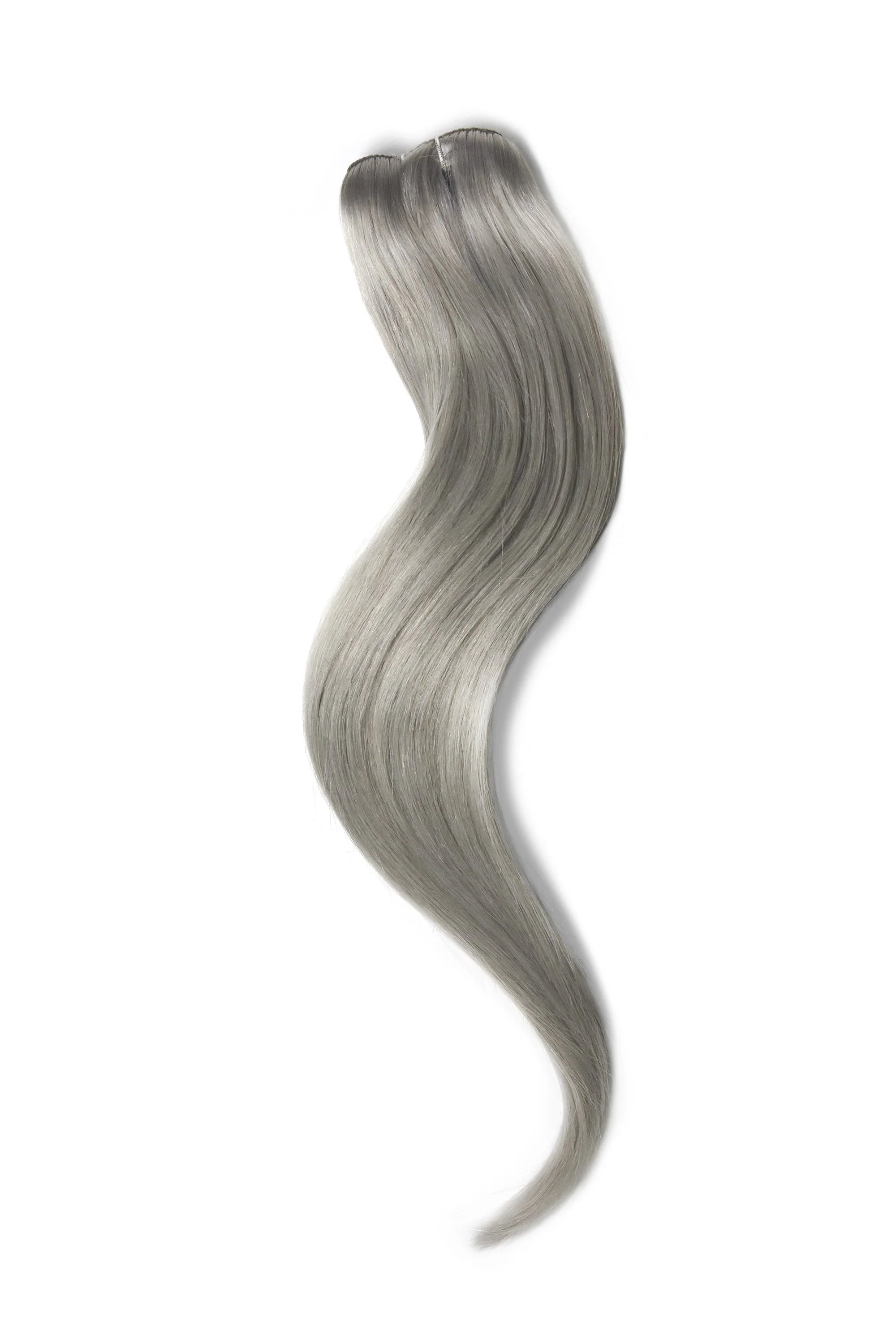 Silver/Grey (#SG) One Piece Clip In Hair Extensions (Top-Up) - Image 3