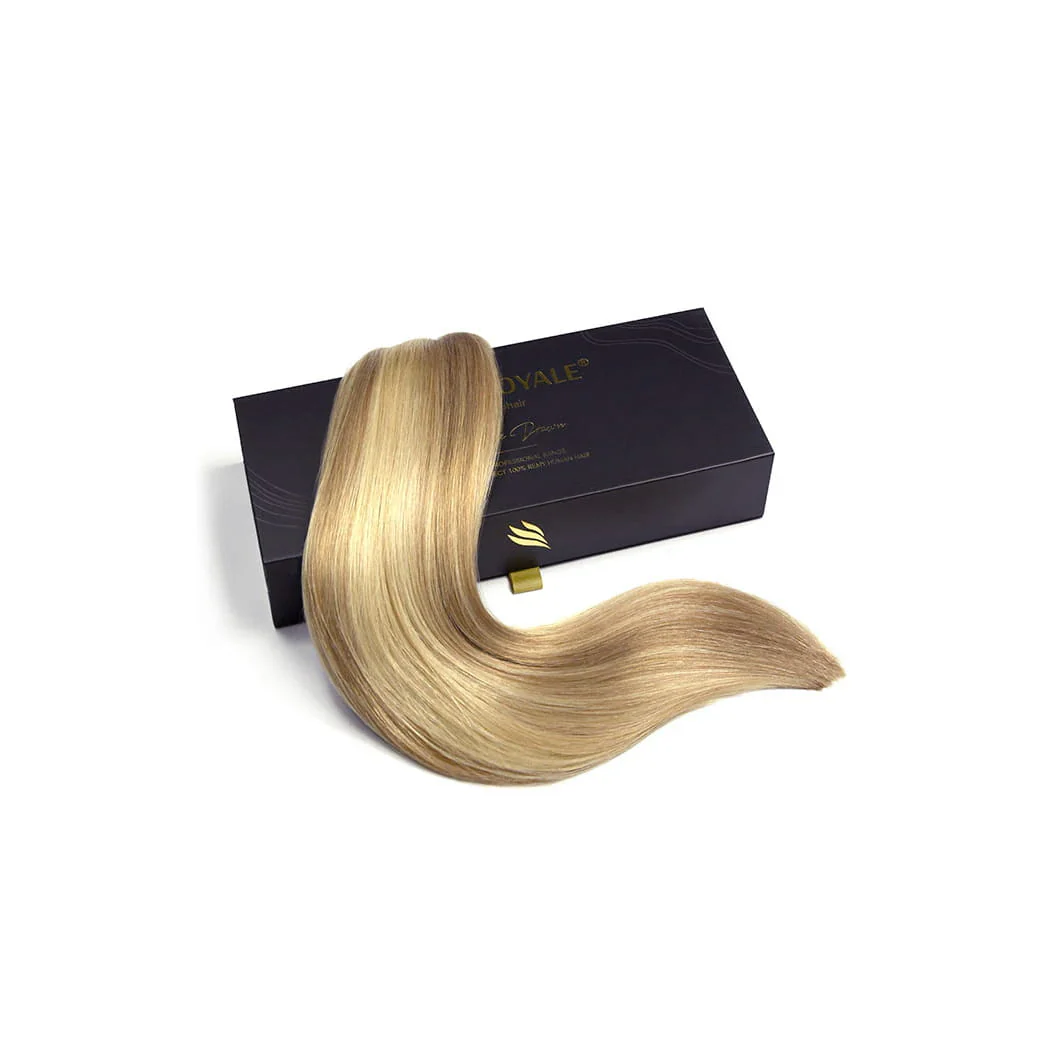 Remy Royale Double Drawn  Human Hair Weft Weave  Extensions - Biscuit Blondey (#18/613) - Image 3