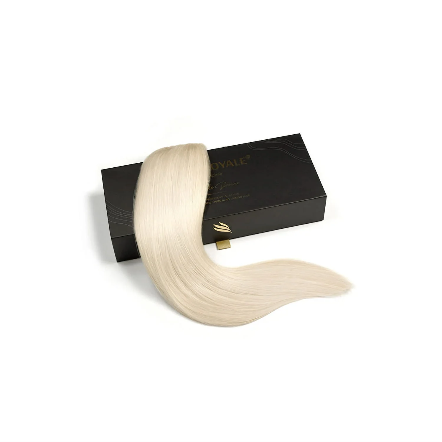 Remy Royale Double Drawn  Human Hair Weft Weave  Extensions - Lightest Blonde (#60) - Image 3